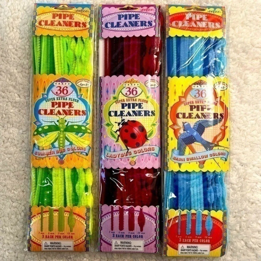 eeBoo Super, Extra Plush Chenille Stems | 108 Assorted Pieces